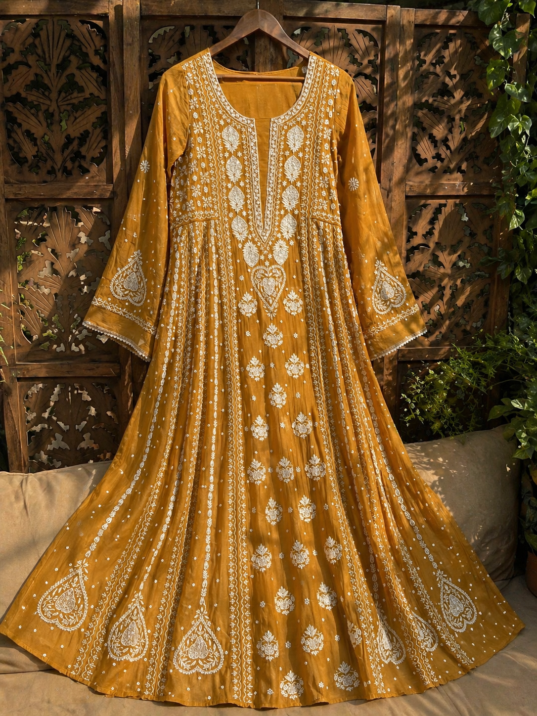 The Saffron Sunbeam Anarkali