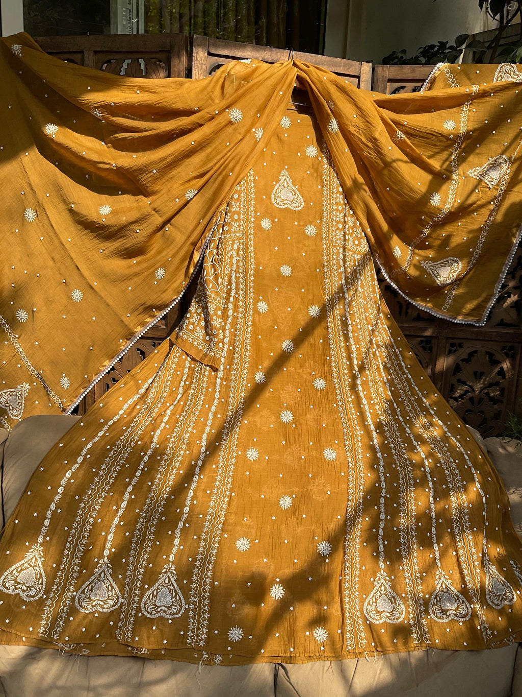 The Saffron Sunbeam Anarkali